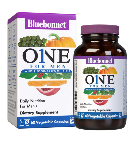 BlueBonnet One for Men: botella de cápsulas para nutrición diaria