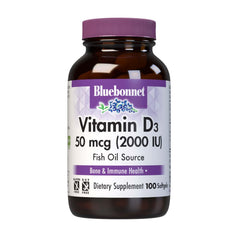 BlueBonnet vitamina D3 2000IU en botella, apoyo para huesos fuertes