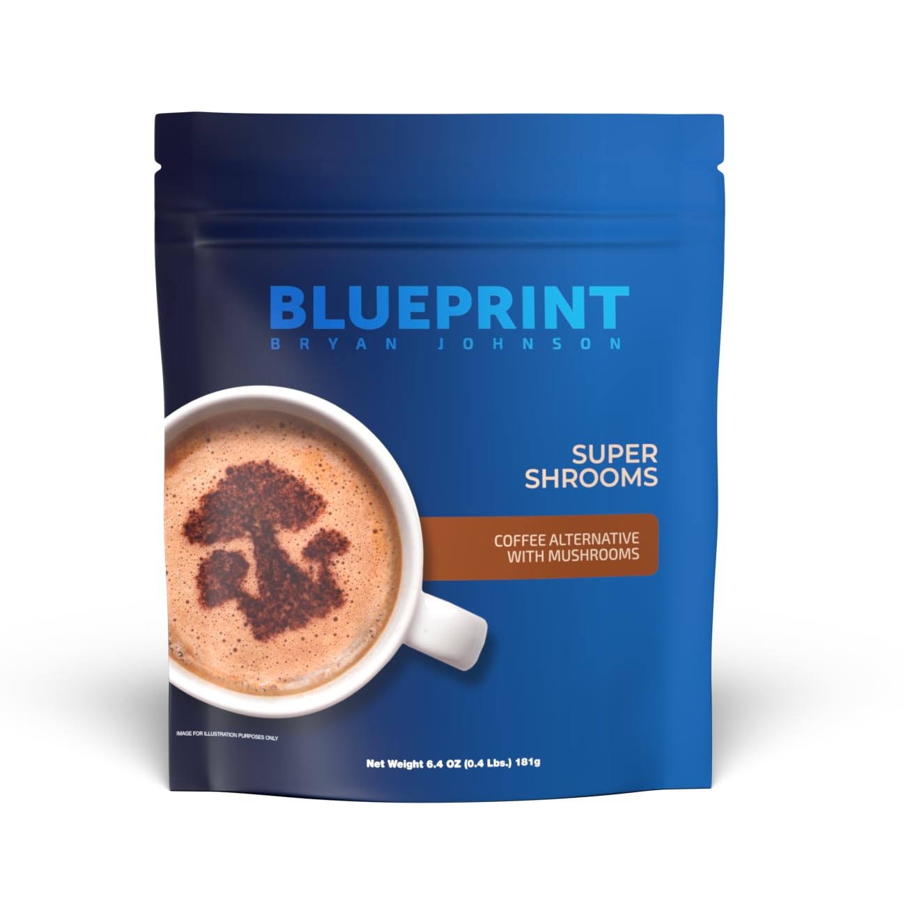 Blueprint Bryan Johnson paquete frontal beneficiando rutina diaria