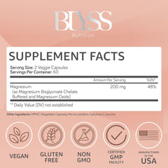 BLYSS Nutrition acercamiento a una cápsula resaltando su superficie suave
