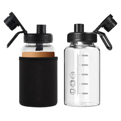 BNCWCQZ frente pack de 2 botellas vidrio, práctico para batidos