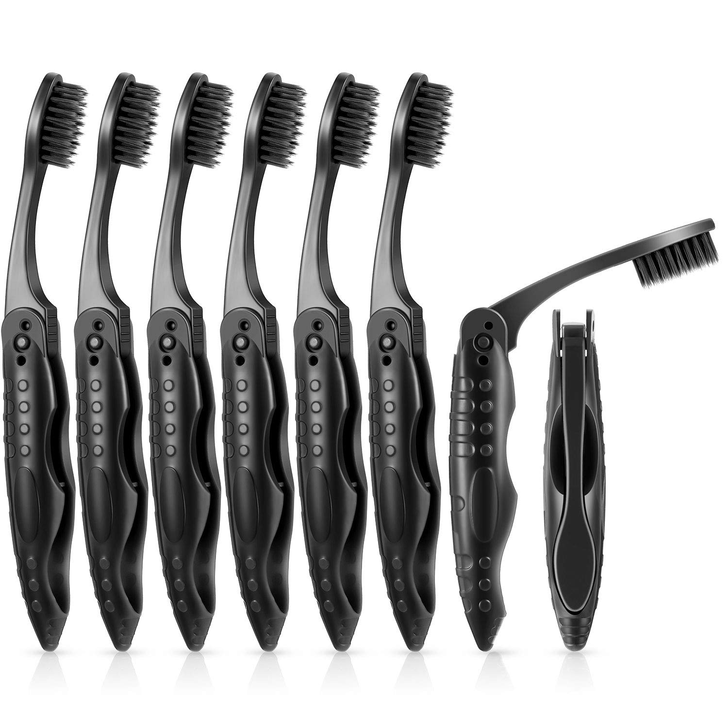 Boao pack frontal con ocho cepillos, práctico para viajes