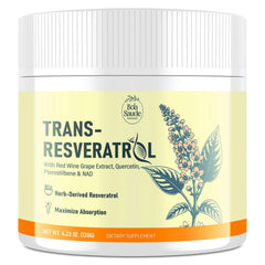 Envase de BoaSaude Trans-Resveratrol mostrando diseño y cantidad de 30 porciones