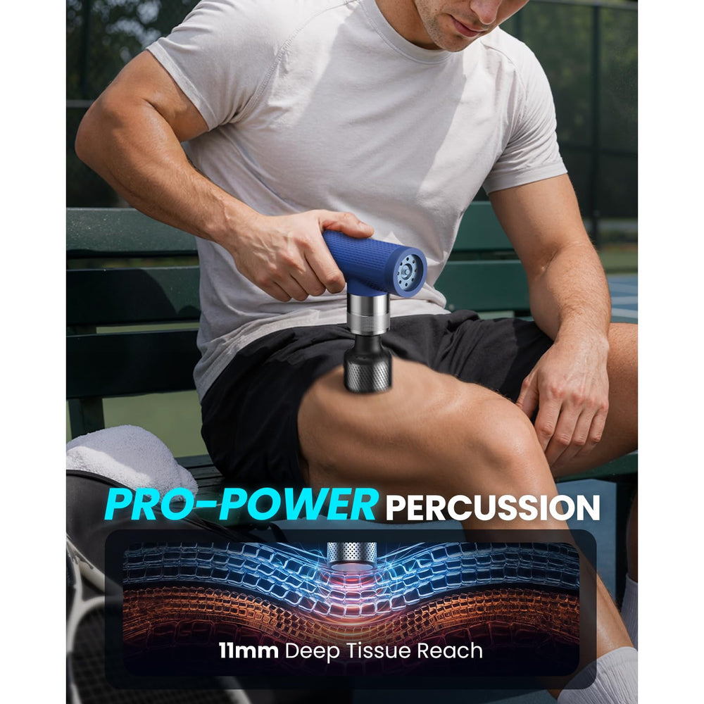 BOB AND BRAD primer plano del cabezal de masaje mostrando textura y diseño