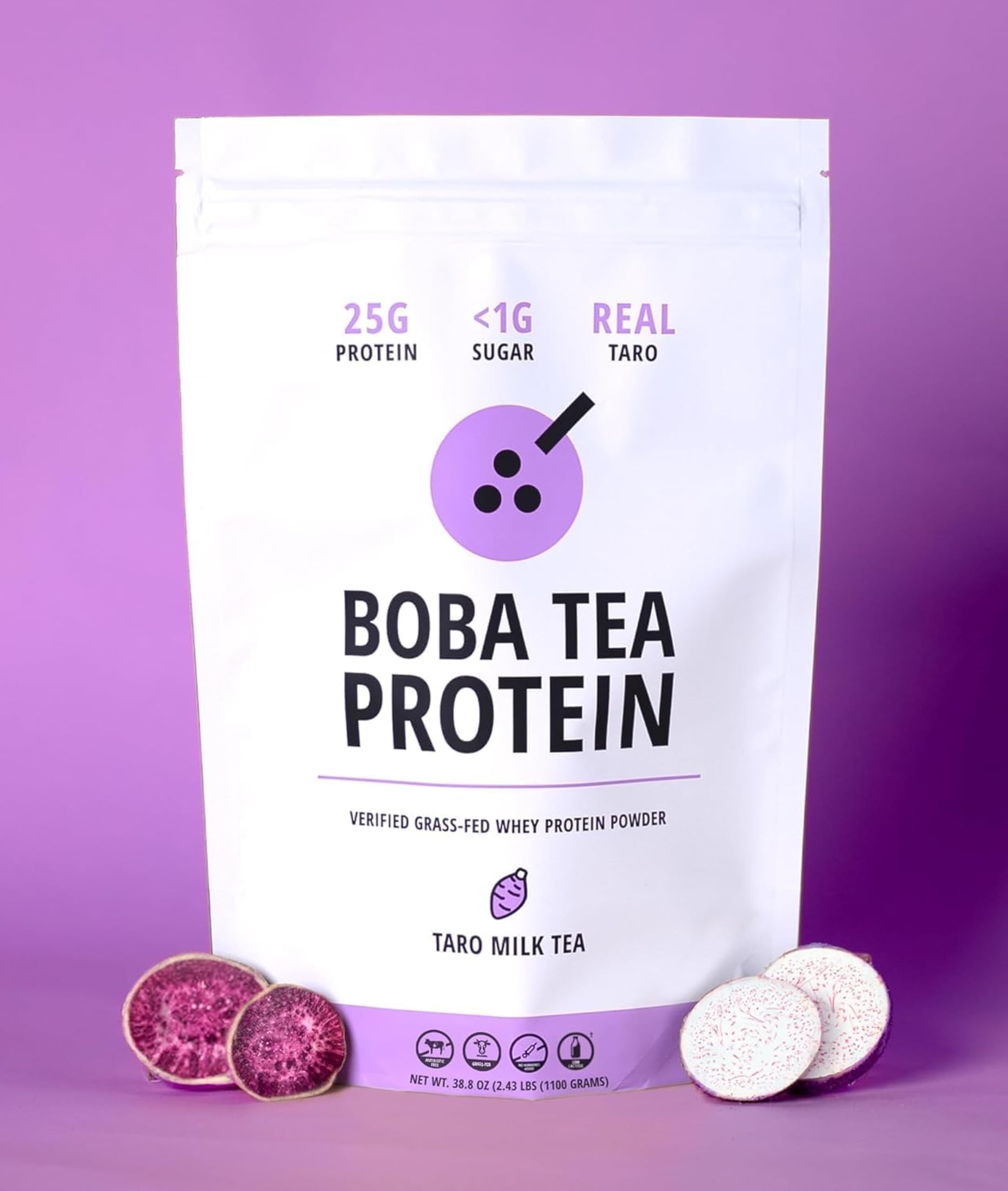 Boba Tea Protein en cocina estilo lifestyle muestra consumo diario