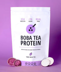 Boba Tea Protein en cocina estilo lifestyle muestra consumo diario
