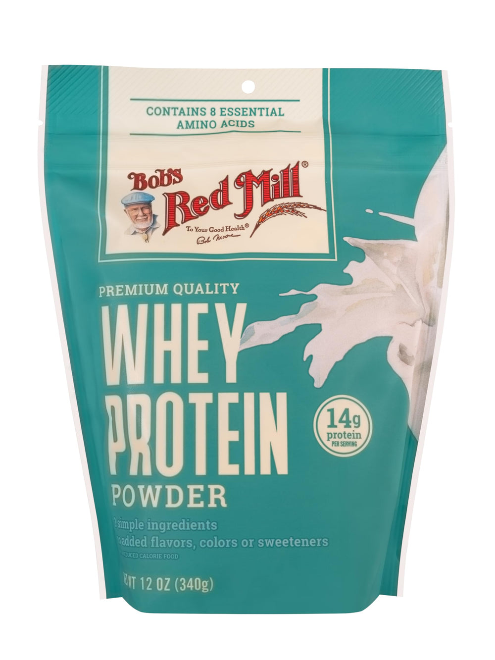 Bob's Red Mill textura del polvo de whey, fácil disolución y mezcla rápida