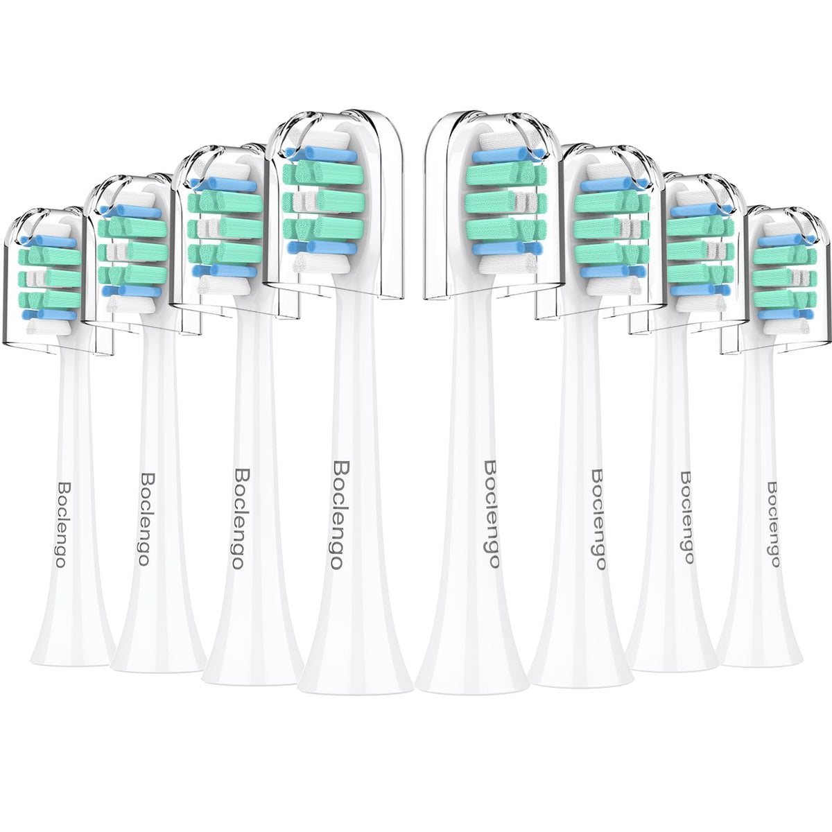 Boclengo vista frontal del pack de 8 cabezales con ajuste seguro