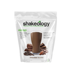 BODi Shakeology Chocolate frasco frontal mostrando diseño y porciones