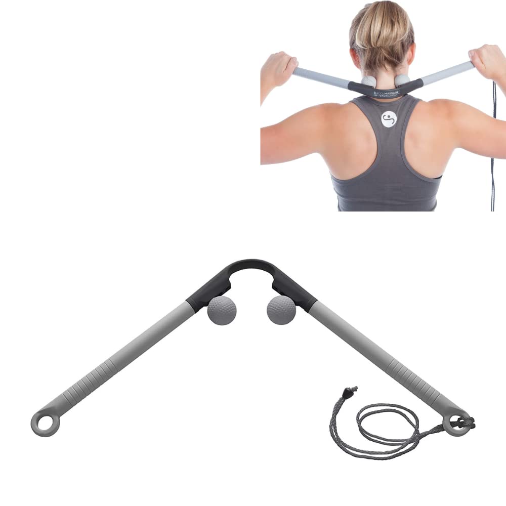Body Back vista frontal del AccuMassage mostrando diseño 2 en 1 y agarre ergonómico