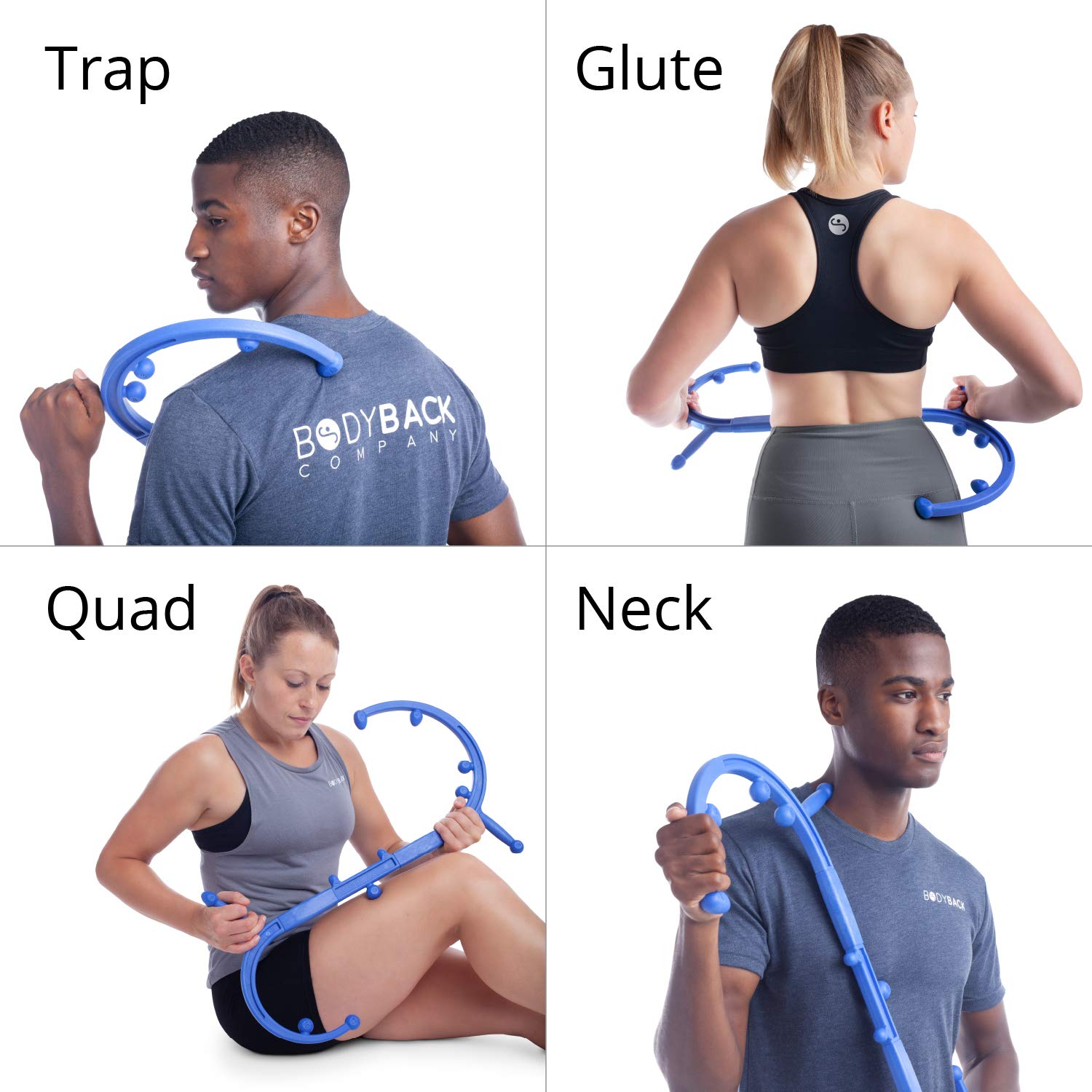 Body Back en uso en cuello mostrando aplicación dirigida y reducción de rigidez