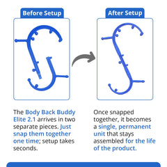 Body Back aplicándose en zona lumbar para presión profunda y liberación de nudos