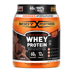 Body Fortress envase frontal mostrando sabor chocolate y etiqueta clara