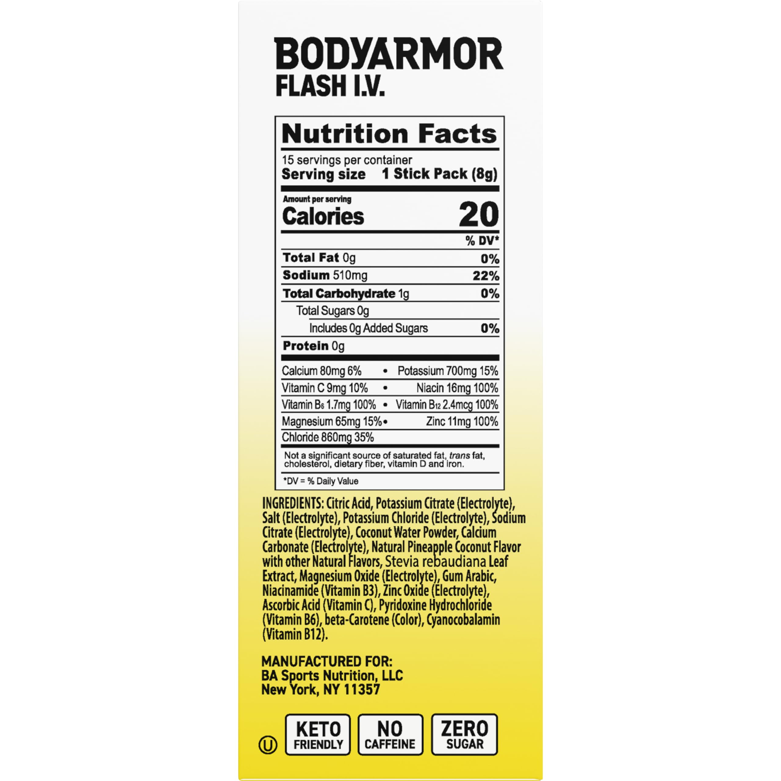 BODYARMOR bebida mezclada en botella listo para beber y refrescar