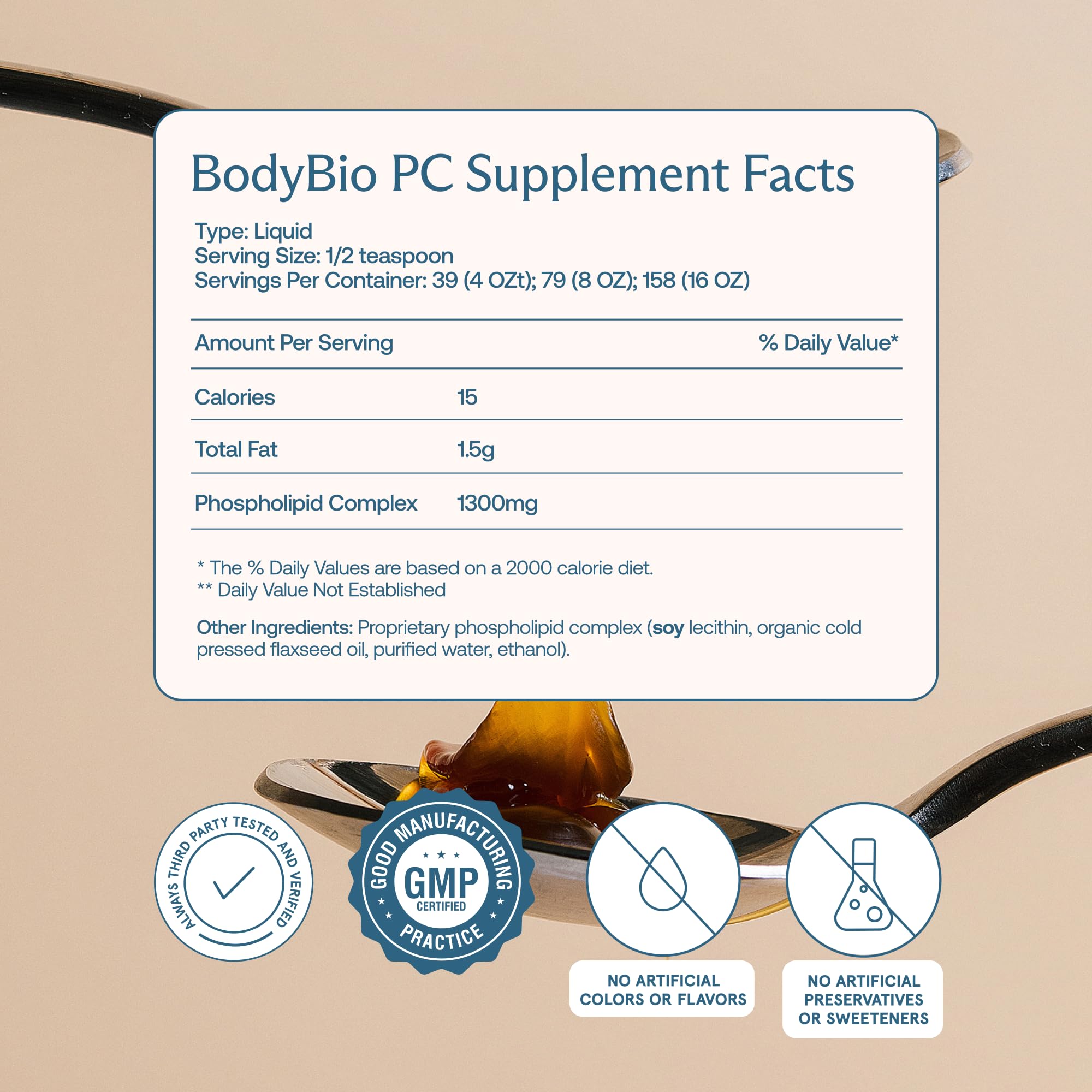 BodyBio PC primer plano del producto destacando su textura pura