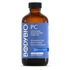 BodyBio PC envase frontal mostrando etiqueta y beneficios visibles