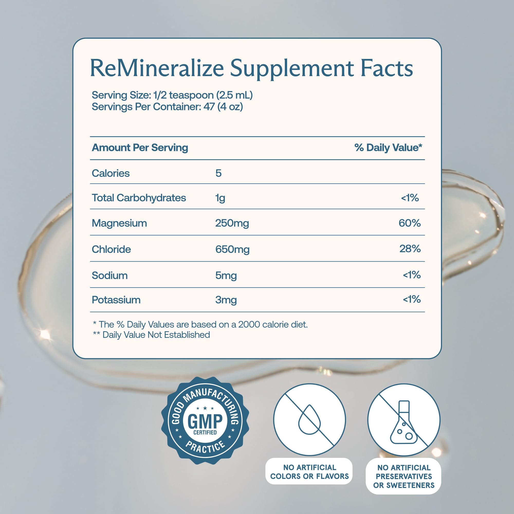 BodyBio ReMineralize en vaso con agua para hidratación inmediata