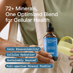 BodyBio ReMineralize etiqueta con información y perfil mineral visible