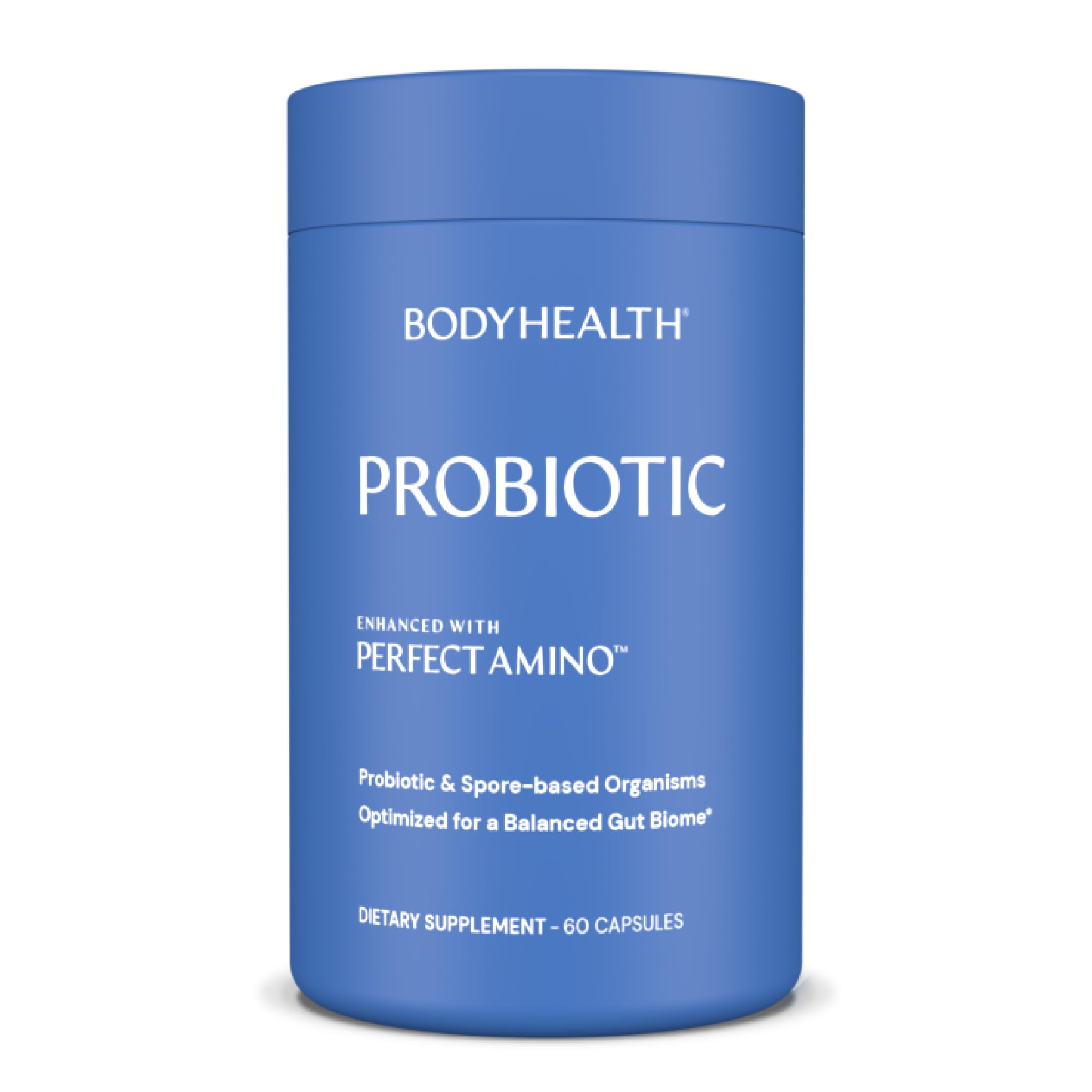 BodyHealth frente del empaque mostrando 60 cápsulas y beneficios clave