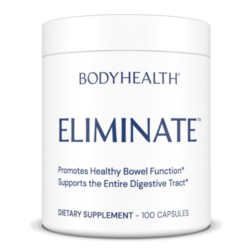 BodyHealth frente del empaque que muestra beneficio de limpieza intestinal