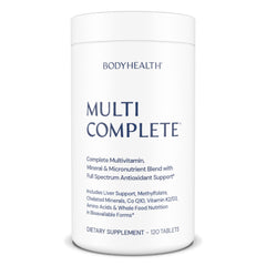 BodyHealth envase frontal mostrando 120 cápsulas y beneficios principales