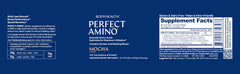 Vaso con PerfectAmino BodyHealth sabor mocha listo para beber, aporta energía y recuperación