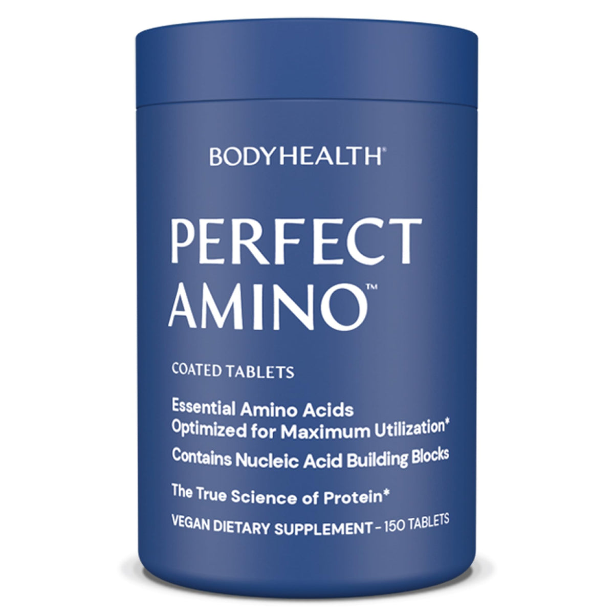 BodyHealth PerfectAmino frente del envase mostrando diseño y cantidad