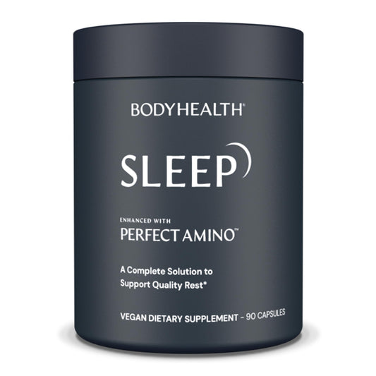 BodyHealth frasco frente mostrando 90 cápsulas y claridad de uso