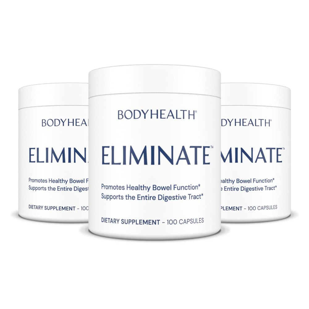 BodyHealth botella abierta mostrando 100 cápsulas para suministro prolongado