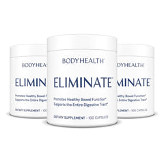 BodyHealth botella abierta mostrando 100 cápsulas para suministro prolongado