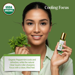 BodyJ4You gotas y textura del aceite de menta pre-diluido, absorción rápida
