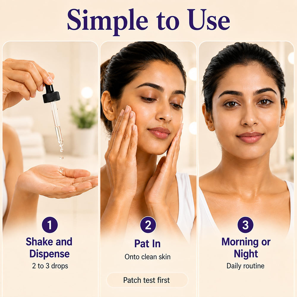 BodyJ4You aplicación facial con 2–3 gotas para piel sensible