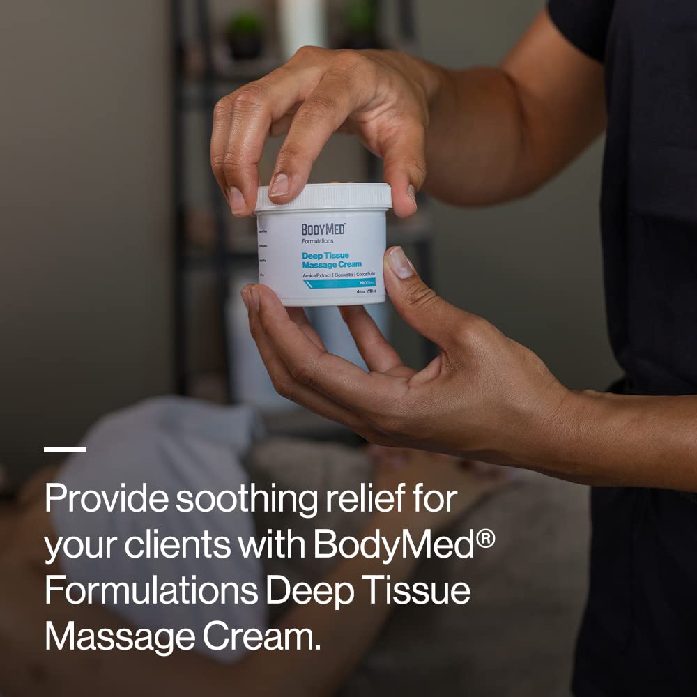 BodyMed crema con toallas limpias en cabina para uso profesional