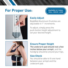 BodyMed primer plano de almohadilla en axila con acolchado para mayor comodidad