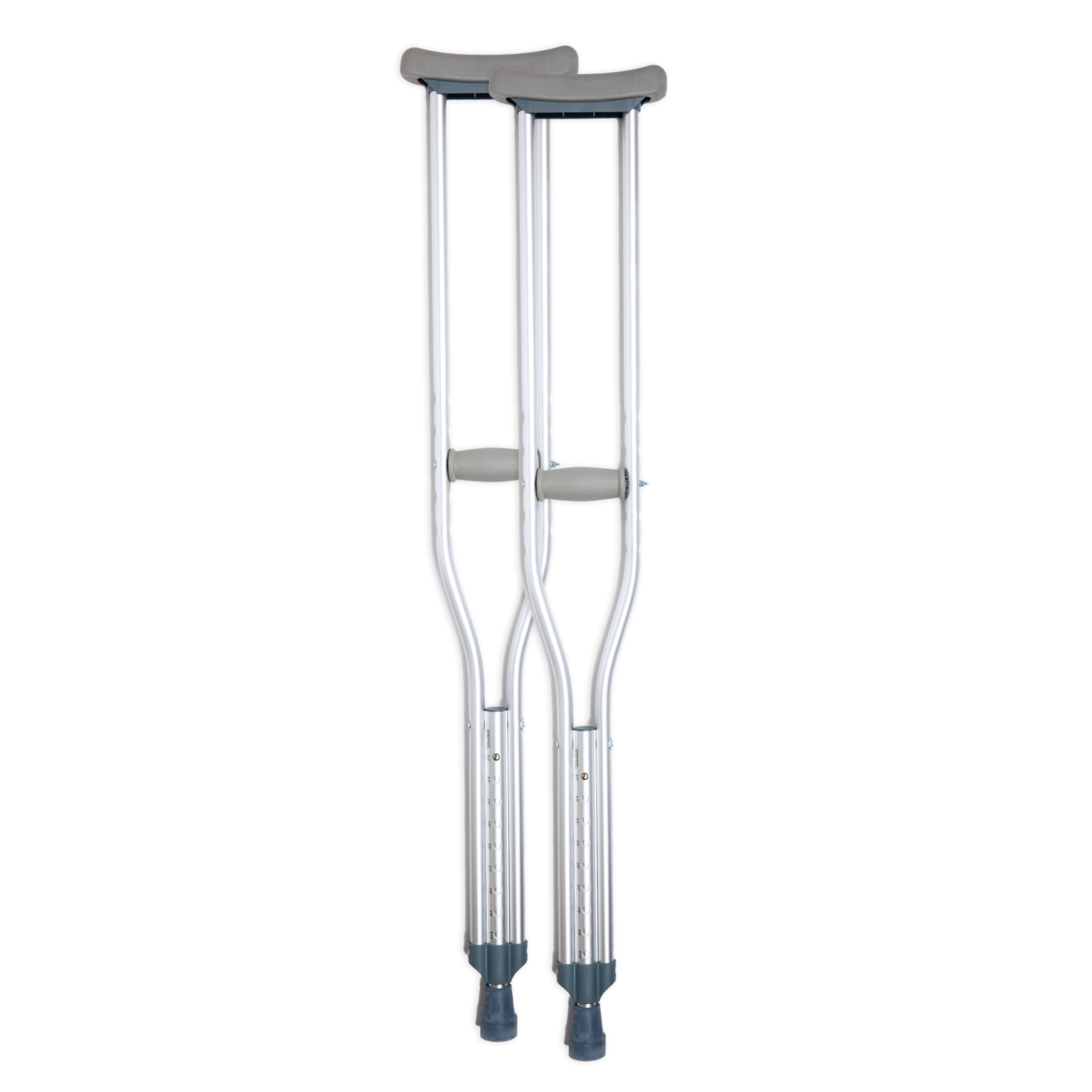 BodyMed muletas de aluminio frente par con soporte estable