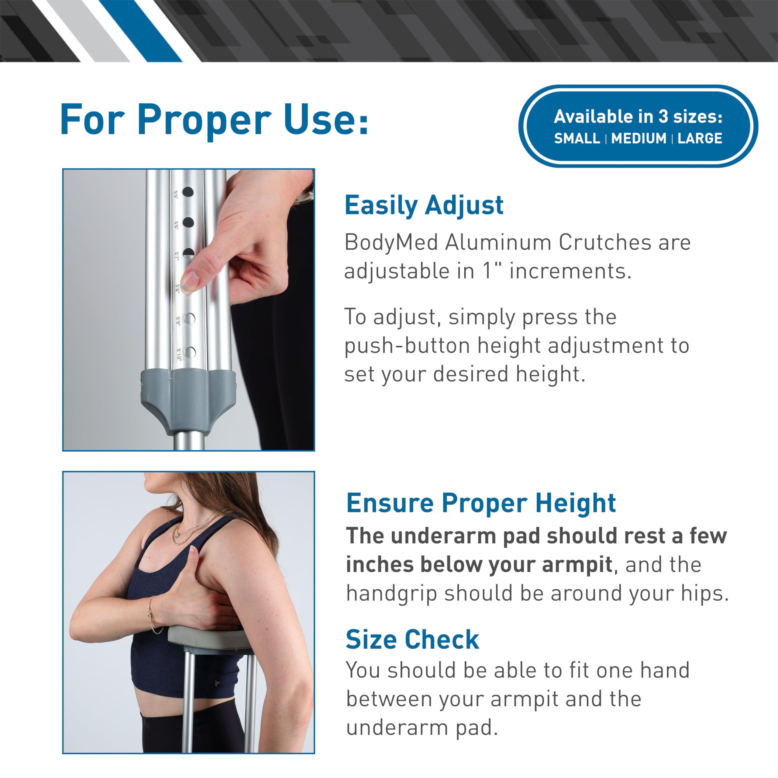 BodyMed almohadilla bajo el brazo con acolchado cómodo