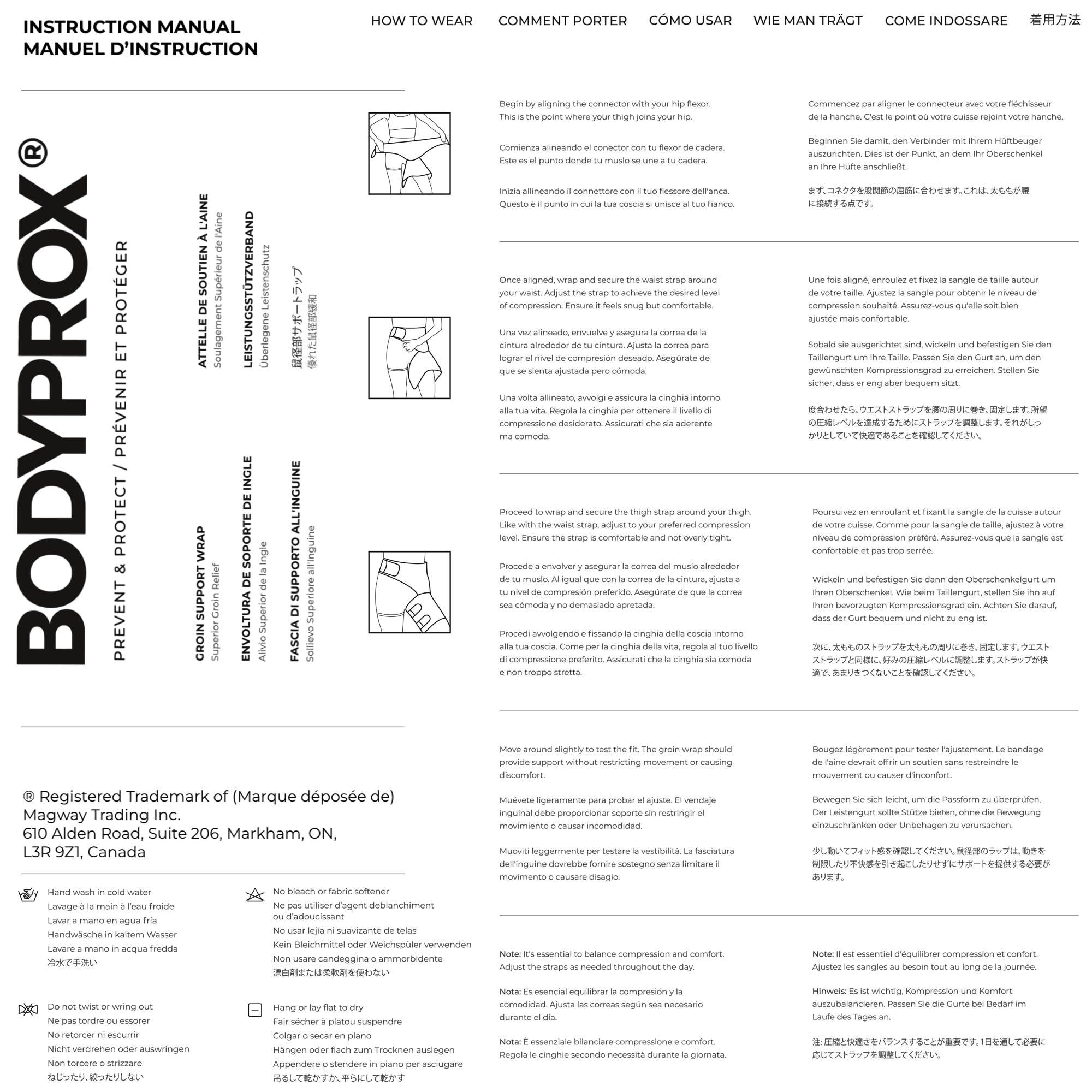Bodyprox comparación de tamaño con una mano, fácil de llevar