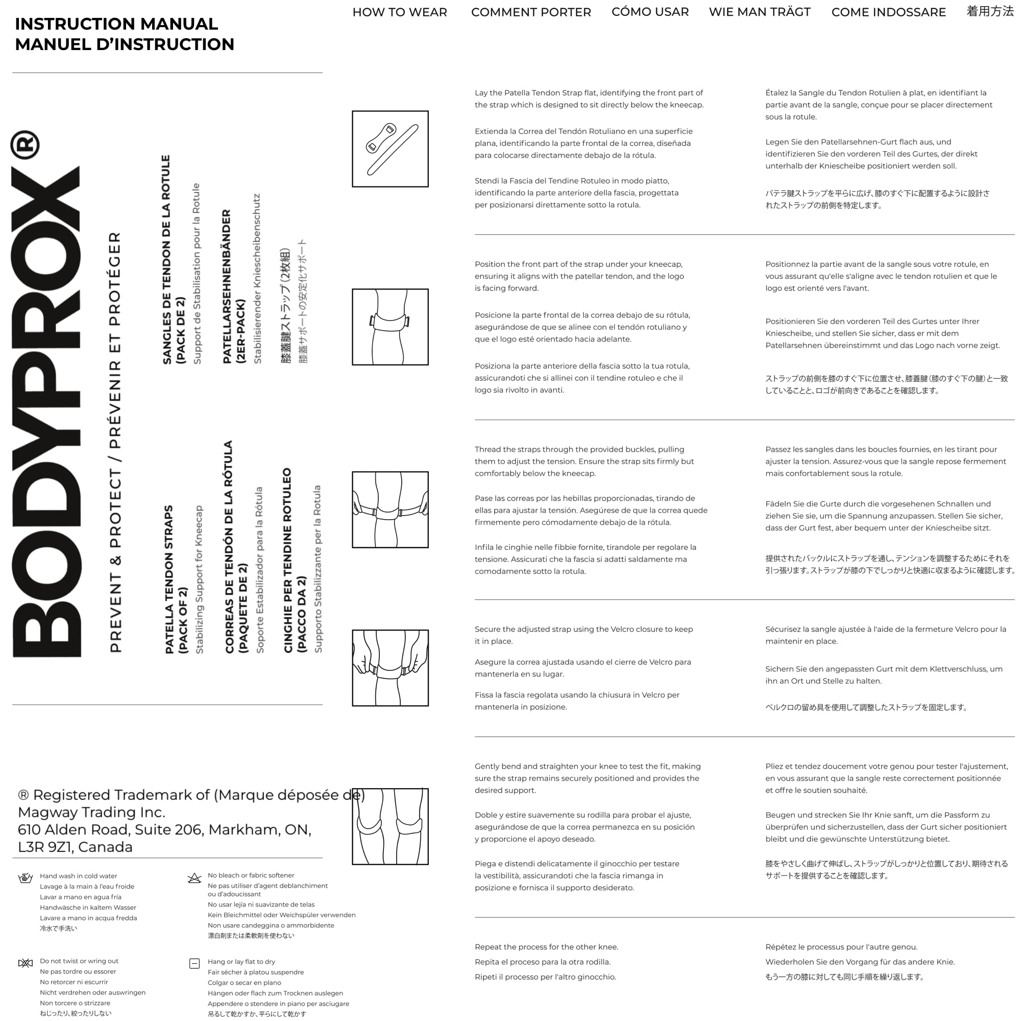 Bodyprox comparación de tamaño junto a una regla para referencia