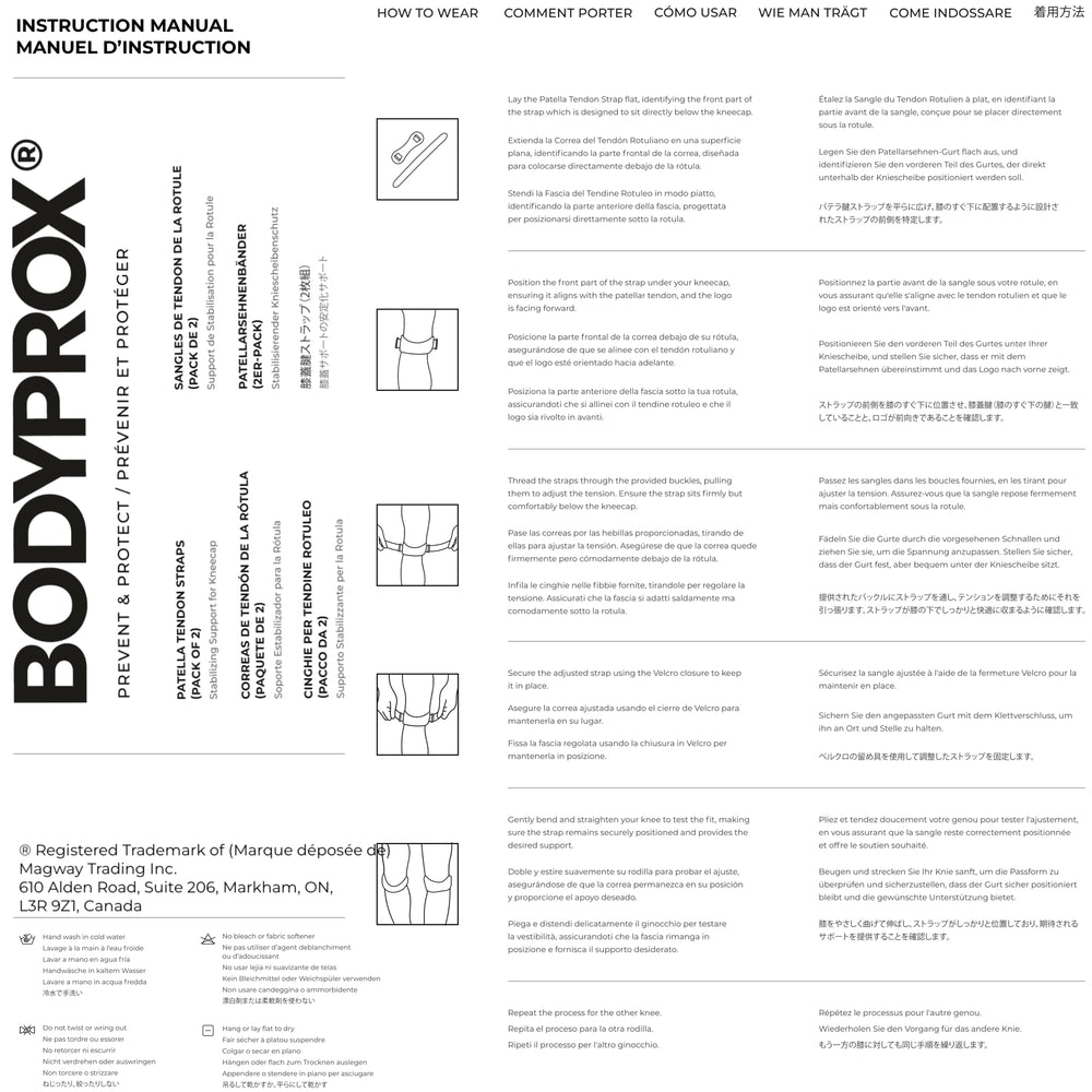 Bodyprox comparación de tamaño junto a una regla para referencia