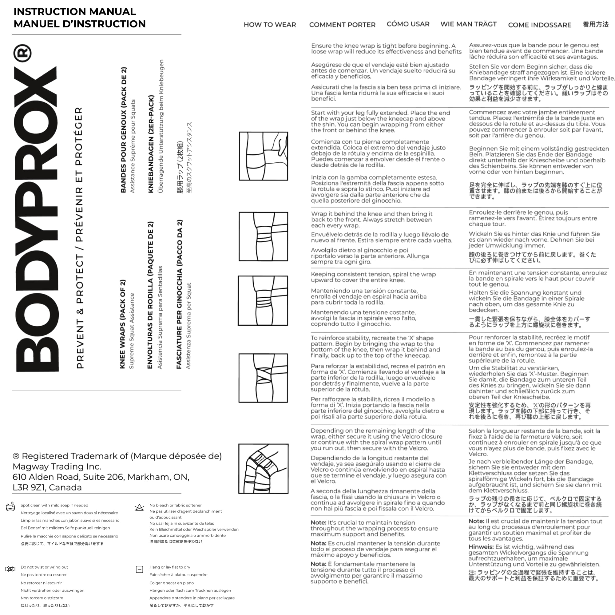 Bodyprox comparación tamaño en pierna de atleta, cobertura óptima