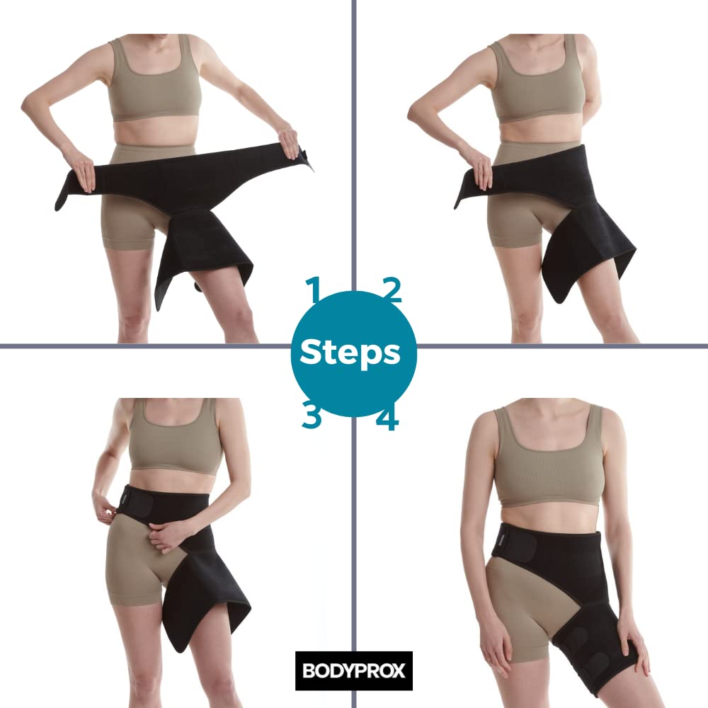 Bodyprox usado en pierna derecha durante ejercicio ligero, soporte confiable