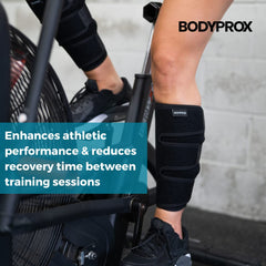 Bodyprox en corredor usando el soporte para mayor confort durante carrera
