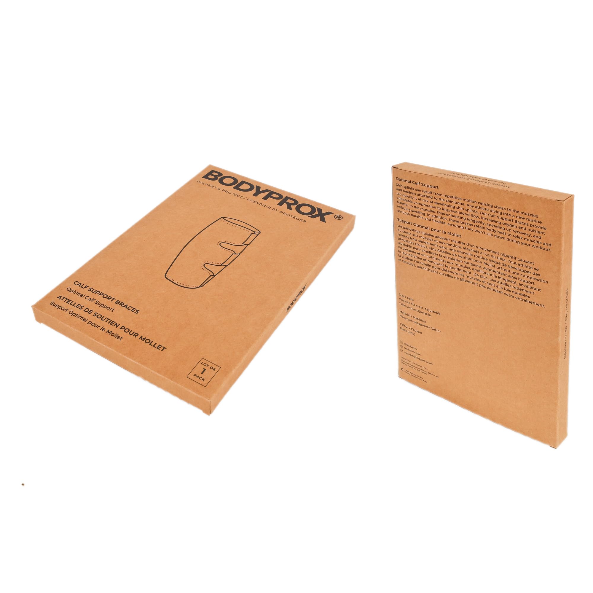 Bodyprox etiqueta y logo mostrando la marca y calidad del material