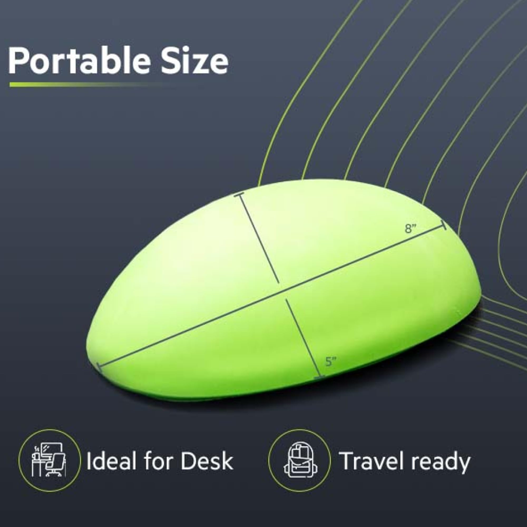 Backpod Bodystance en mano para comparar tamaño y facilidad de transporte