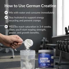 BodyTech etiqueta Creapure destacada, detalle de calidad y pureza alemana