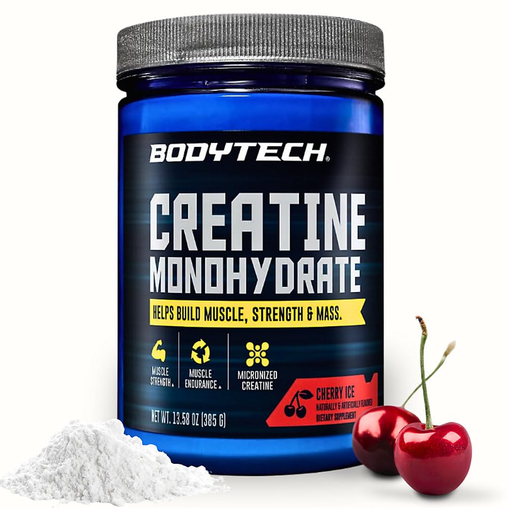 BodyTech envase frontal Cherry Ice mostrando la marca y beneficios