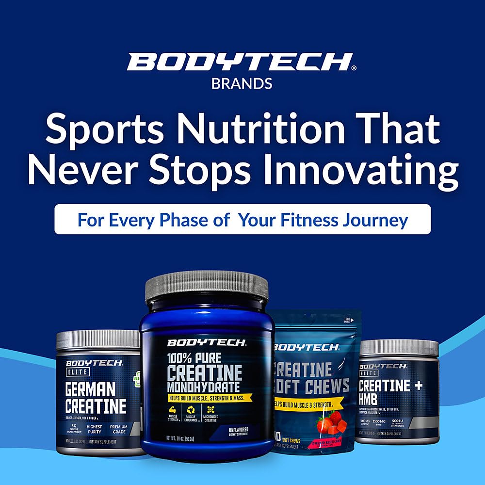 BodyTech polvo disuelto en vaso, mezcla homogénea y sin grumos