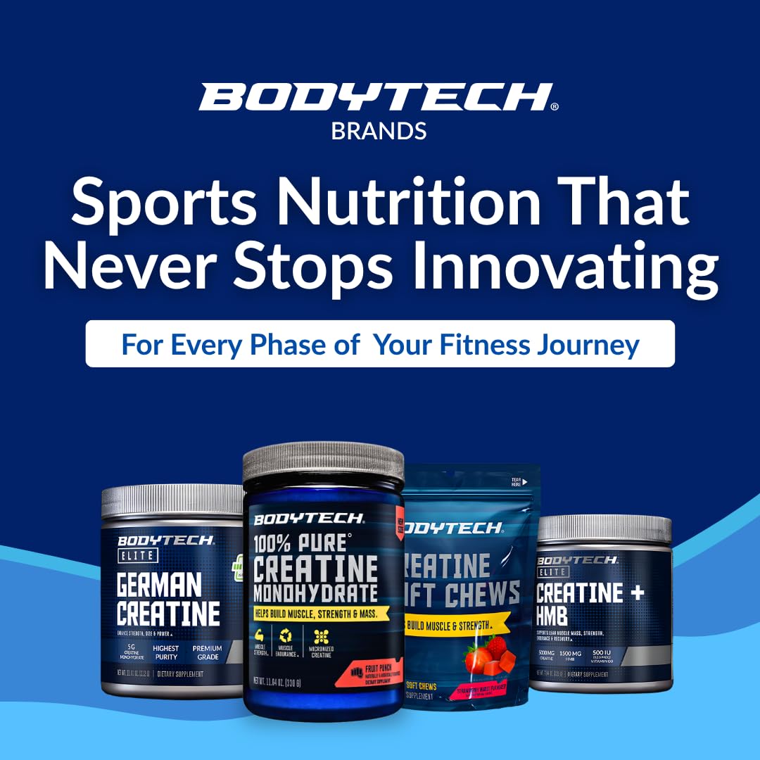 BodyTech creatina en uso durante entrenamiento para apoyar fuerza y recuperación