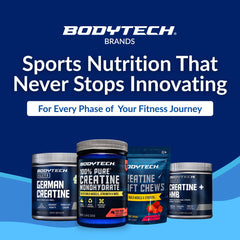BodyTech creatina en uso durante entrenamiento para apoyar fuerza y recuperación