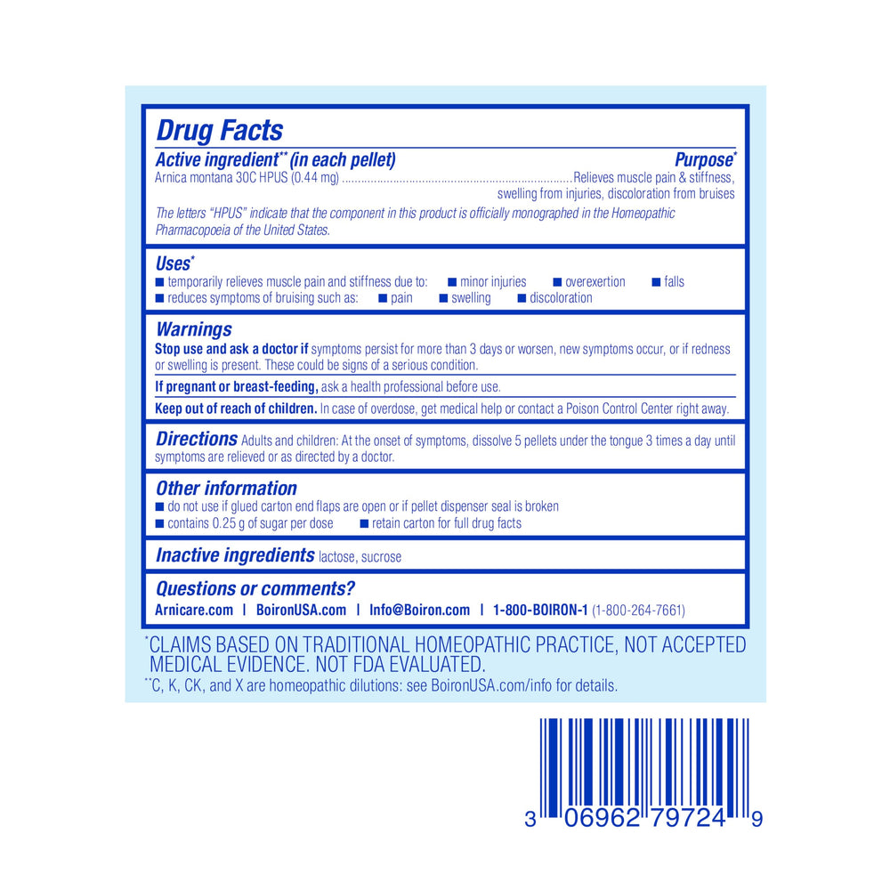 Boiron Arnica en botiquín doméstico ideal para primeros auxilios leves